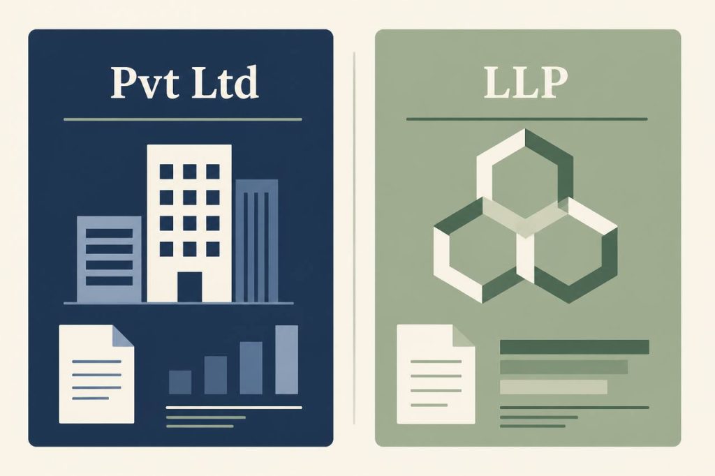 Private limited company versus LLP structure choice for Indian founders